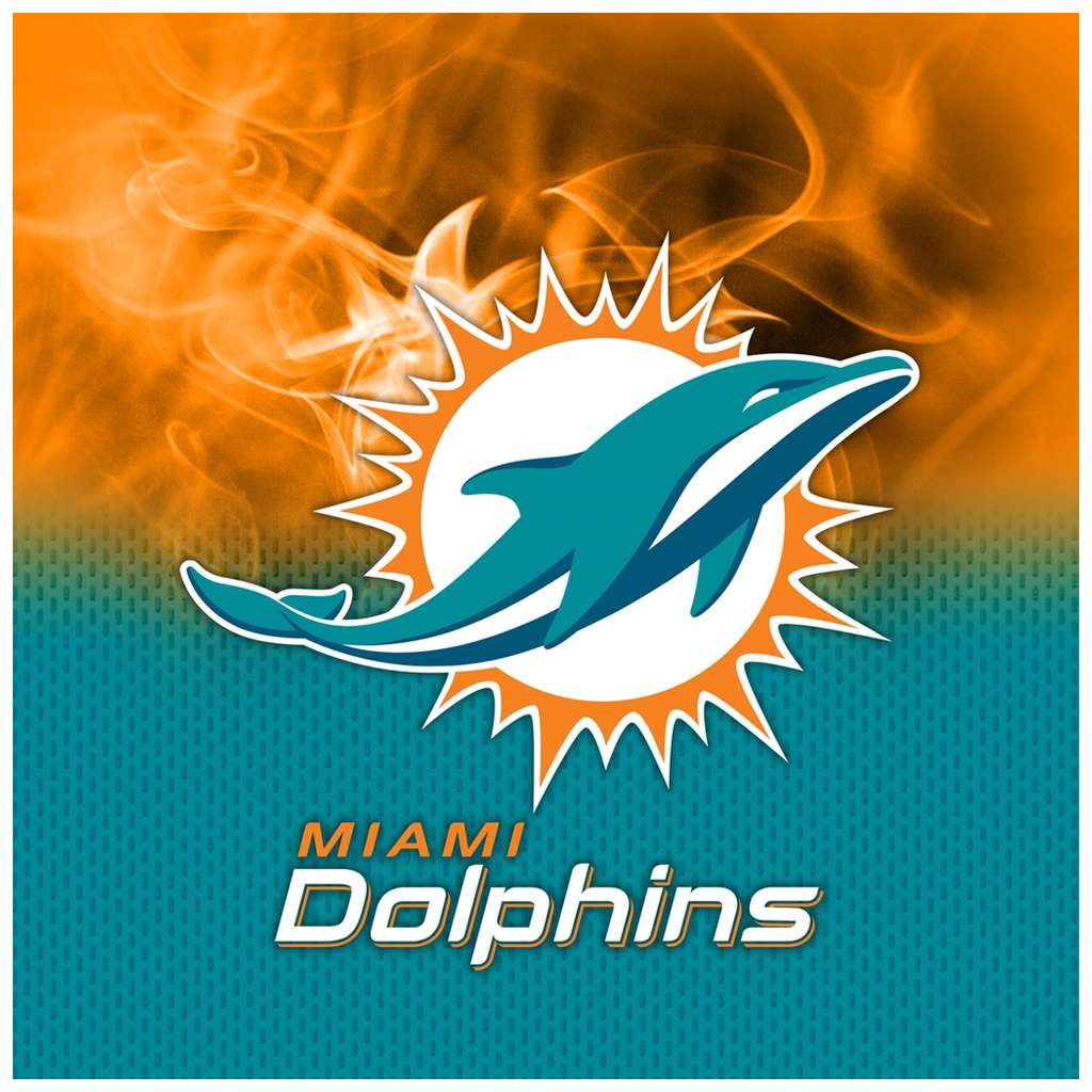 NFL Miami Dolphins with Orange Louis Vuitton Logo Turquoise