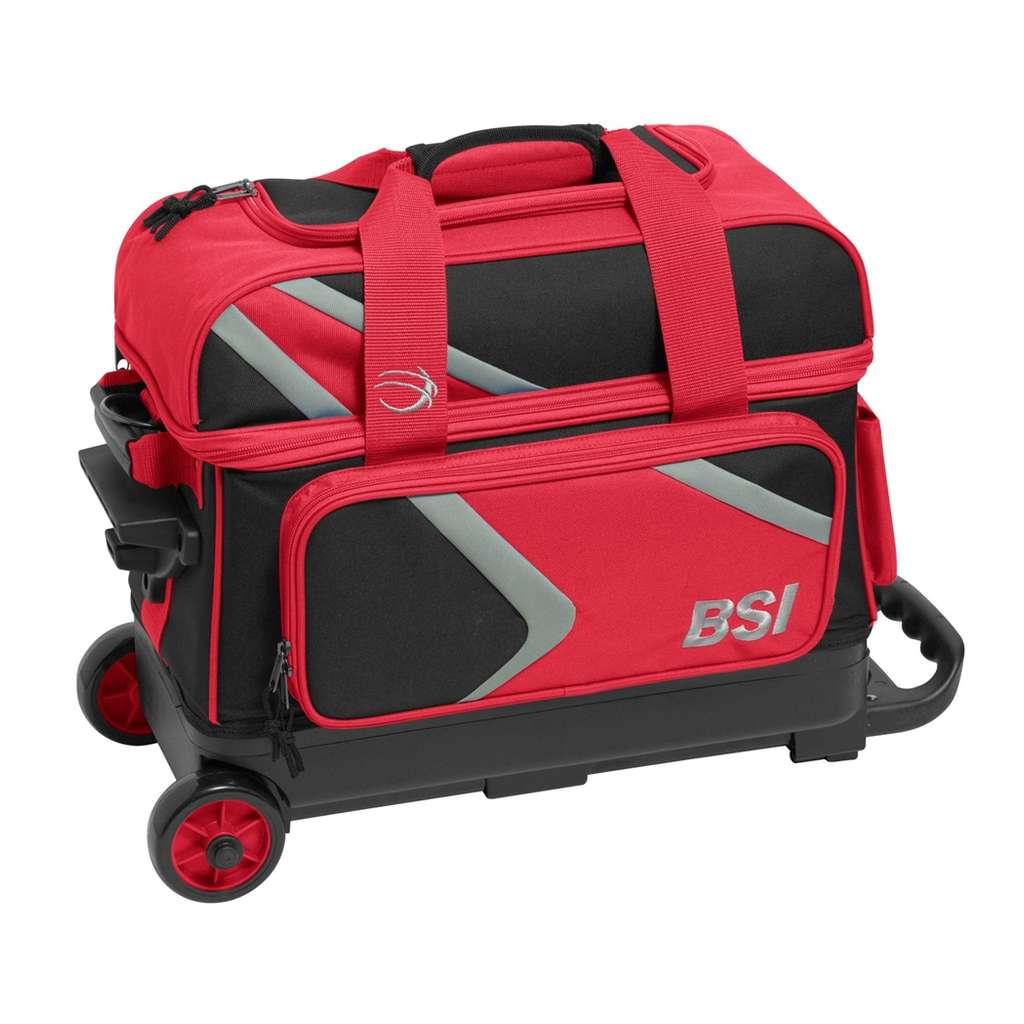 ビッグ割引 BSI Dash Double Roller Bowling Bag, Red Black Gray