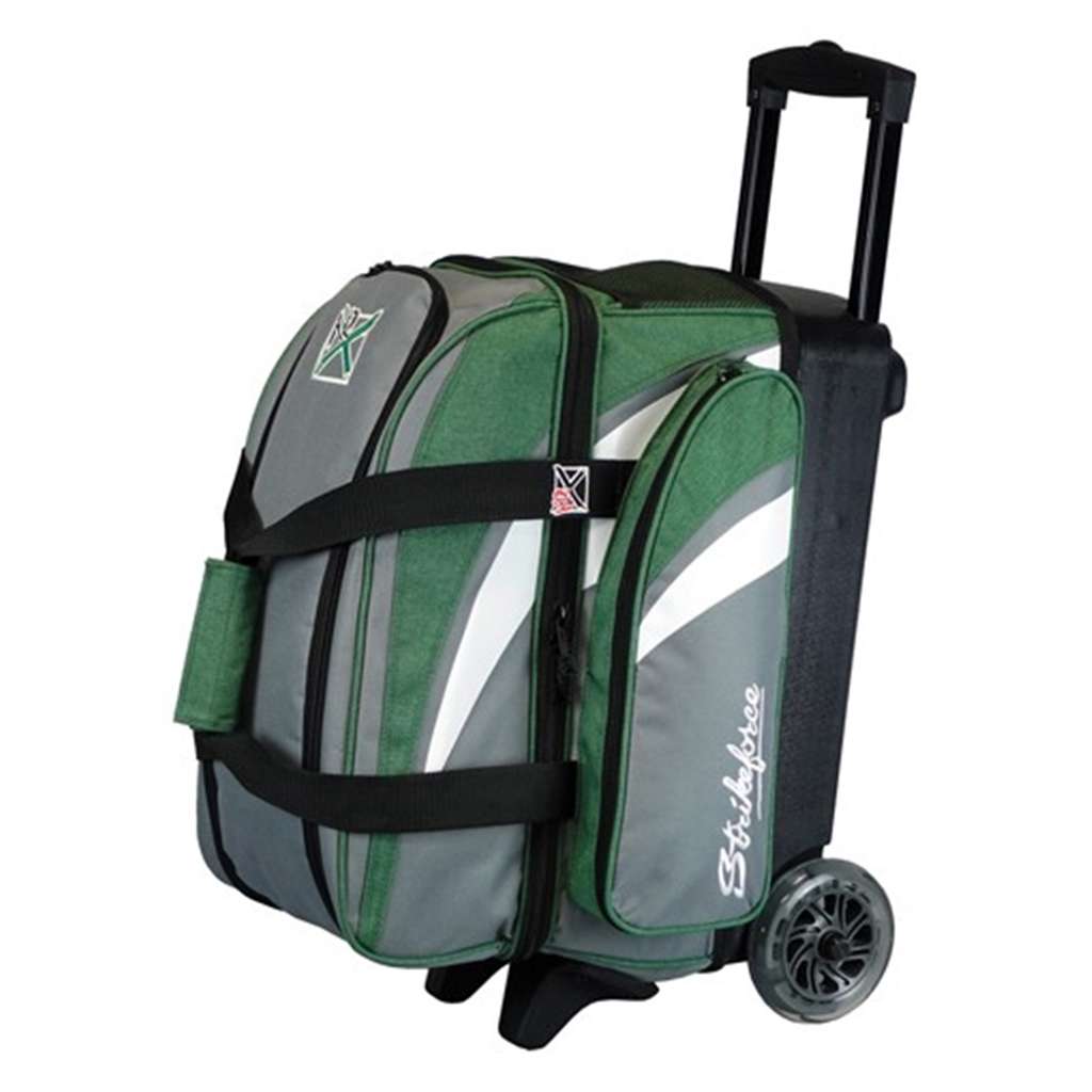 Columbia 300 Wheeled selling Rolling Bowling Ball Bag For 2 Bowling Balls Green