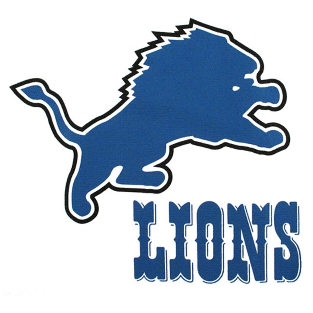 Detroit Lions Helmet Art Round Beach Towel