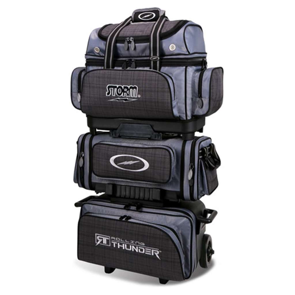 Storm 6 Ball Rolling Thunder Bowling Bag- Plaid/Gray/Black