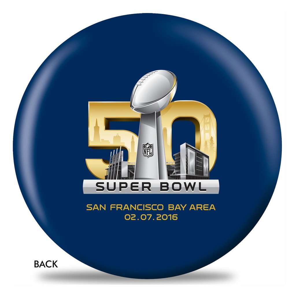 Broncos Super Bowl 50 Champs Blue Panel Ball with 1/2 Price Display Case -  Big Time Bats