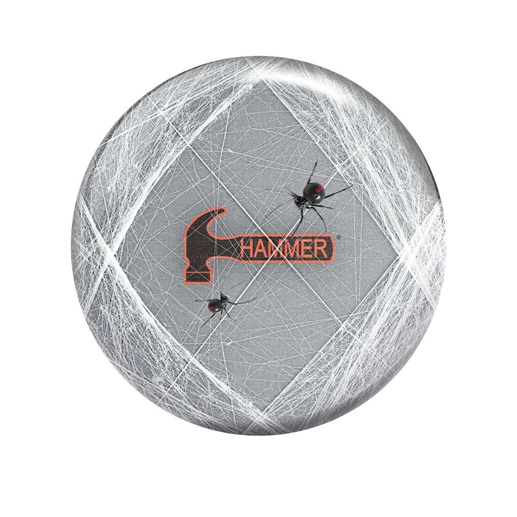 Hammer Black Widow Viz-A-Ball PRE-DRILLED Bowling Ball - Grey/White