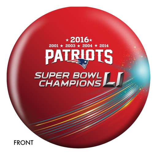 2018 Super Bowl LIII Champion New England Patriots regulation bowling ball 6  time champs bowling ball