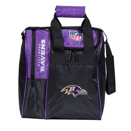 NFL Baltimore Ravens Single Bowling Ball Tote Bag- Purple/Black