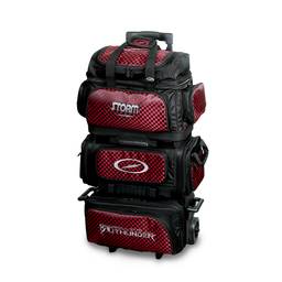 Storm 6 Ball Rolling Thunder Checkered Bowling Bag- Black/Red