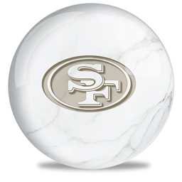 NFL Bowling Ball Marble San Francisco 49ers