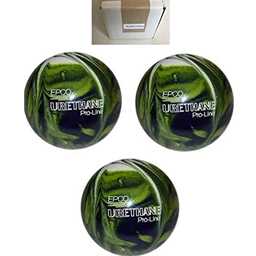 EPCO Duckpin Bowling Balls- Urethane - Lime Green, White & Navy- (4 7/8 inch- 3lbs. 8 oz.) 3 Balls