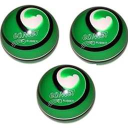 EPCO Duckpin Bowling Balls - Comet Rubber - Green with Black & White (5 inch- 3lbs. 12 oz.) - 3 Balls