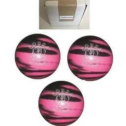 EPCO Duckpin Bowling Ball - Cobra Pro Rubber - Pink & Black (4 7/8 inch- 3lbs. 10oz.) - 3 Balls