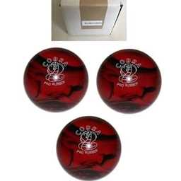 EPCO Duckpin Bowling Ball - Cobra Pro Rubber - Red & Black (4 3/4 inch- 3lbs. 10oz.) - 3 Balls