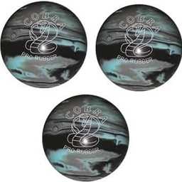 EPCO Duckpin Bowling Ball - Cobra Pro Rubber - Black, Light Blue & Grey (4 7/8 inch- 3lbs. 8oz.) - 3 Balls