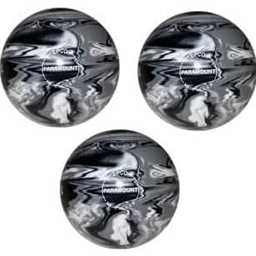 EPCO Duckpin Bowling Balls - Marbleized - Black, White & Grey (4 3/4 inch- 3lbs. 6 oz.) 3 Balls