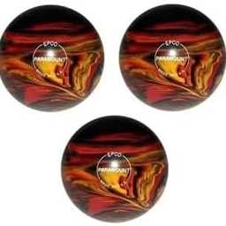 EPCO Duckpin Bowling Balls - Marbleized - Black, Red & Yellow (4 7/8 inch- 3lbs. 10 oz.) 3 Balls