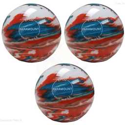 EPCO Duckpin Bowling Balls - Marbleized - Turquoise, Orange & White (4 7/8 inch- 3lbs. 8 oz.) 3 Balls