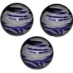 EPCO Duckpin Bowling Balls - Marbleized - Purple, Grey & White (4 3/4 inch- 3lbs. 6 oz.) 3 Balls