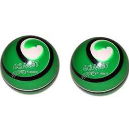 EPCO Duckpin Bowling Balls- Comet Rubber - Green with Black & White (5 inch- 3lbs. 10 oz.) 2 Balls