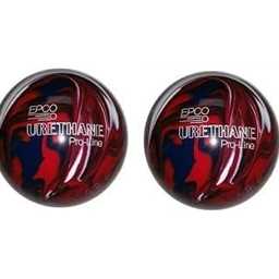 EPCO Duckpin Bowling Balls- Urethane - Dark Red, Royal & White (4 7/8 inch- 3lbs. 8 oz. 2 Balls)