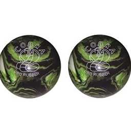 EPCO Duckpin Bowling Ball - Cobra Pro Rubber - Purple, Lime & White (5 inch- 3lbs. 8oz.) - 2 Balls