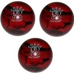 EPCO Duckpin Bowling Ball - Cobra Pro Rubber - Red & Black (5 inch- 3lbs. 10oz.) - 3 Balls