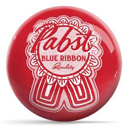 Pabst Blue Ribbon Classic Ribbon Bowling Ball - Red