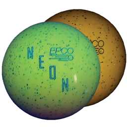 EPCO Duckpin Bowling Balls- Neon Speckled - Yellow (4 3/4 inch- 3lbs. 6 oz.) 2 Balls