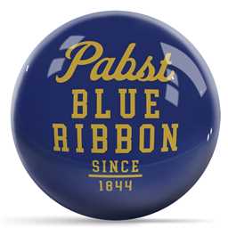 Pabst Blue Ribbon Since 1844 Bowling Ball - Blue with Gold