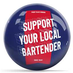 Pabst Blue Ribbon Support Your Local Bartender Bowling Ball