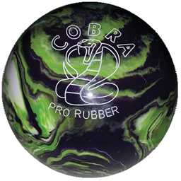 EPCO Duckpin Bowling Ball - Cobra Pro Rubber - Purple, Lime & White (4 3/4 inch- 3lbs. 8oz.) 1 Ball