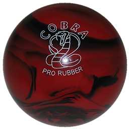 EPCO Duckpin Bowling Ball - Cobra Pro Rubber - Red & Black (4 3/4 inch- 3lbs. 8oz.) 1 Ball