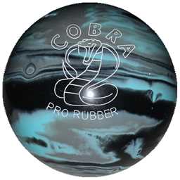 EPCO Duckpin Bowling Ball - Cobra Pro Rubber - Black, Light Blue & Grey (5 inch- 3lbs. 12oz.) 1 Ball