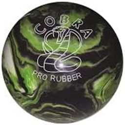 EPCO Candlepin Bowling Ball- Cobra Pro Rubber - Purple, Lime & White (4 1/2 inch- 2lbs.7oz.) 1 Ball