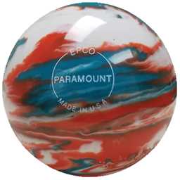 EPCO Duckpin Bowling Ball- Marbleized - Turquoise, Orange & White (5 inch- 3lbs. 8 oz.) 1 Ball