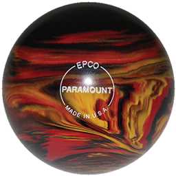 EPCO Duckpin Bowling Ball- Marbleized - Black, Red & Yellow (4 3/4 inch- 3lbs. 6 oz.) 1 Ball