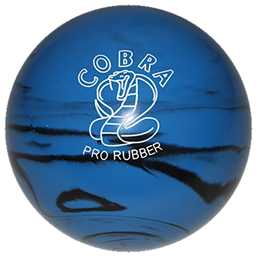 EPCO Duckpin Bowling Ball - Cobra Pro Rubber - Blue & Black (4 3/4 inch- 3lbs. 6oz.) 1 Ball