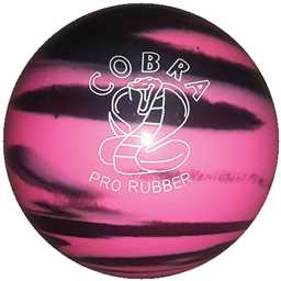 EPCO Duckpin Bowling Ball - Cobra Pro Rubber - Pink & Black (4 3/4 inch- 3lbs. 10oz.) 1 Ball