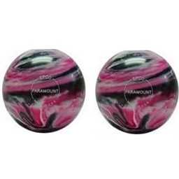 EPCO Duckpin Bowling Balls- Marbleized - Magenta, Black & White (4 7/8 inch- 3lbs. 10 oz.) 2 Balls