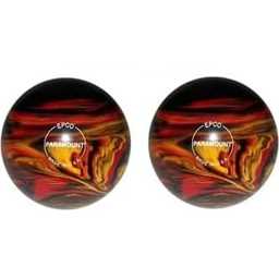 EPCO Duckpin Bowling Balls- Marbleized - Black, Red & Yellow (5 inch- 3lbs. 8 oz.) 2 Balls