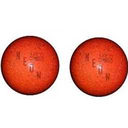 EPCO Duckpin Bowling Balls- Neon Speckled - Orange (4 3/4 inch- 3lbs. 6 oz.) 2 Balls