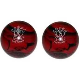 EPCO Duckpin Bowling Ball - Cobra Pro Rubber - Red & Black (5 inch- 3lbs. 12oz.) 2 Balls