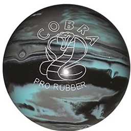 EPCO Duckpin Bowling Ball - Cobra Pro Rubber - Black, Light Blue & White (5 inch- 3lbs. 8oz.) -1 Ball