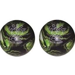 EPCO Duckpin Bowling Ball - Cobra Pro Rubber - Purple, Lime & White (5 inch- 3lbs. 12oz.) - 2 Balls