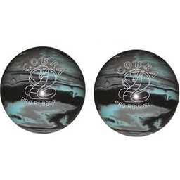 EPCO Duckpin Bowling Ball - Cobra Pro Rubber - Black, Light Blue & White (5 inch- 3lbs. 12oz.) - 2 Balls