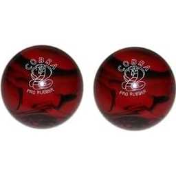 EPCO Duckpin Bowling Ball - Cobra Pro Rubber - Red & Black (4 7/8 inch- 3lbs. 8oz.) - 2 Balls