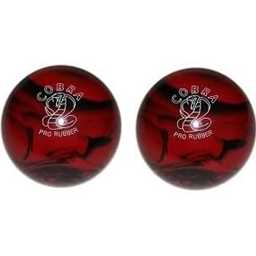 EPCO Duckpin Bowling Ball - Cobra Pro Rubber - Red & Black (5 inch- 3lbs. 8oz.) - 2 Balls