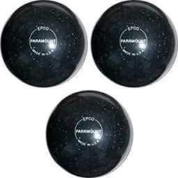 EPCO Duckpin Bowling Balls - Speckled House Ball - Black (4 7/8 inch- 3lbs. 10 oz.) 3 Balls