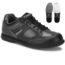 Dexter Mens Pro Am II LEFT HANDED Bowling Shoes - Black/Grey Alloy