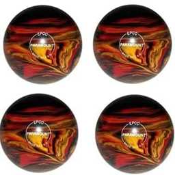 EPCO Candlepin Bowling Balls - Marbleized - Black, Red & Yellow (4 1/2 inch- 2lbs. 6oz.) 4 Balls