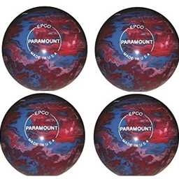 EPCO Candlepin Bowling Balls - Marbleized - Royal, Red & White (4 1/2 inch- 2lbs. 6oz.) 4 Balls