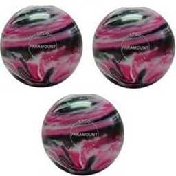 EPCO Duckpin Bowling Balls - Marbleized - Magenta, Black & White (4 3/4 inch- 3lbs. 8 oz.) 3 Balls